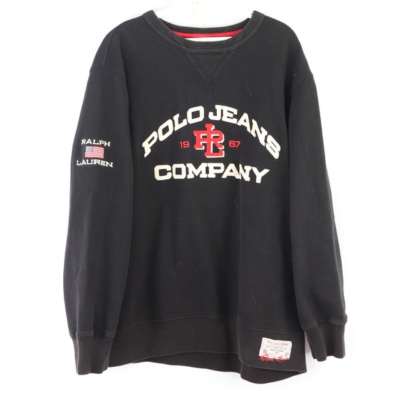 Polo Ralph Lauren Other - 90s Ralph Lauren Mens Medium Flag Sweatshirt Black